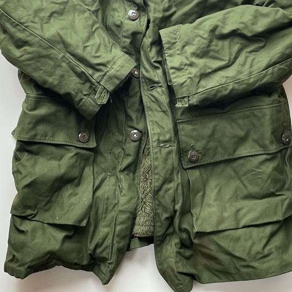 Vintage field coat Swedish Military Jacket C46 Army 70s Paratrooper Liner - Picture 4 of 4